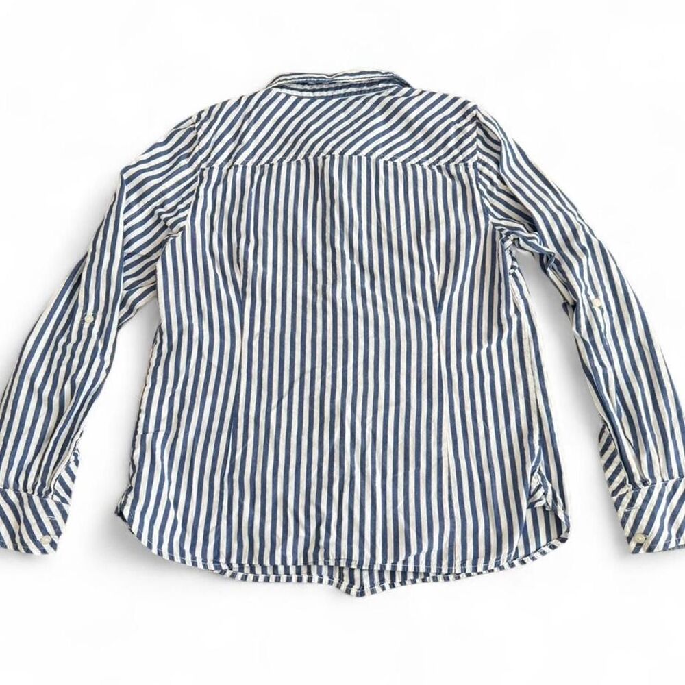 Tommy Hilfiger blue and white striped button-up shirt Size M - Picture 4 of 5